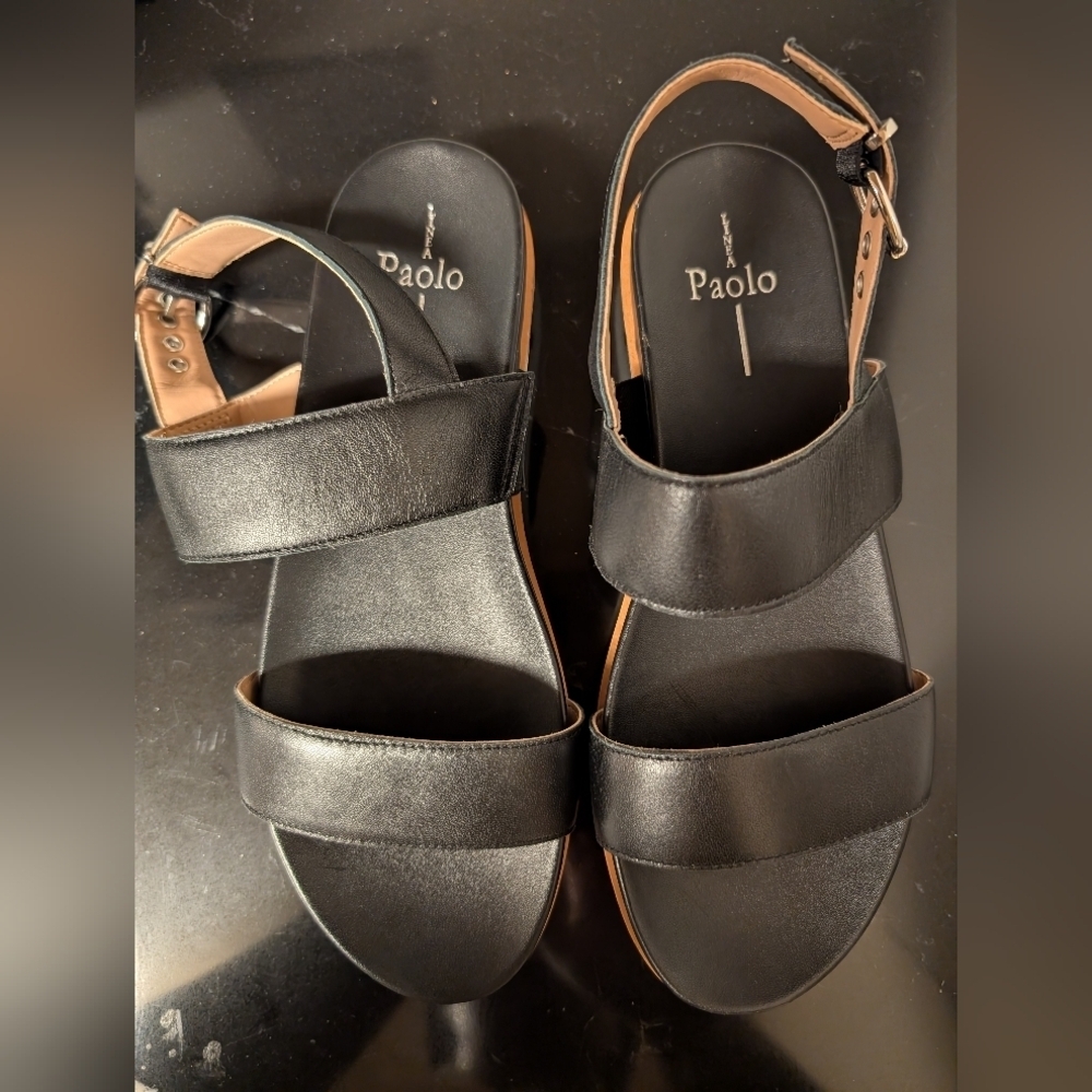 Linea Paolo Black Strap Open-Toe Sandals Size 8M NWT MSRP $89.95 - Picture 5 of 7